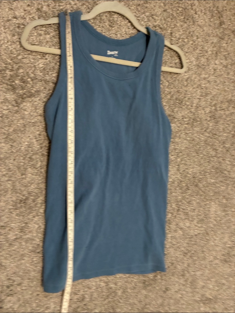 Duluth Blue Ribbed Racerback Tank Top - Picture 5 of 6